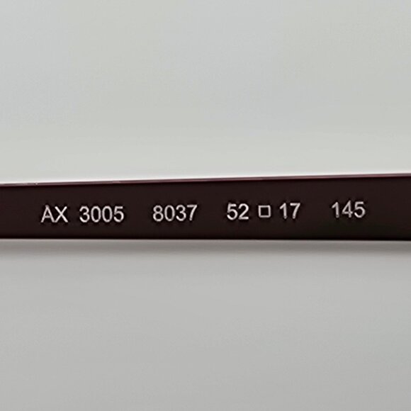 Armani Exchange AX3005 8037 Tortoise Brown Eyeglasses Frame w/ Case 52-17-145 - Picture 8 of 15